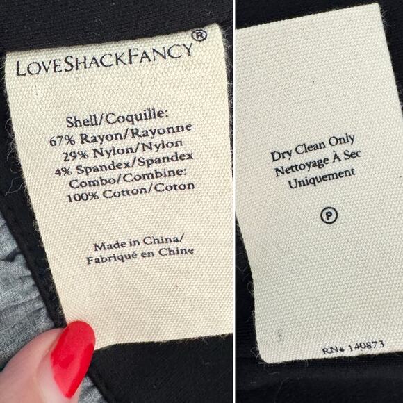 LoveShackFancy Spirit cropped floral puff sleeve stretch-jersey top size XL - Picture 7 of 8